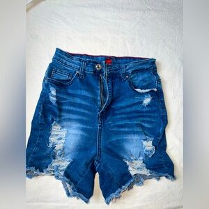 Distressed Jean Shorts
